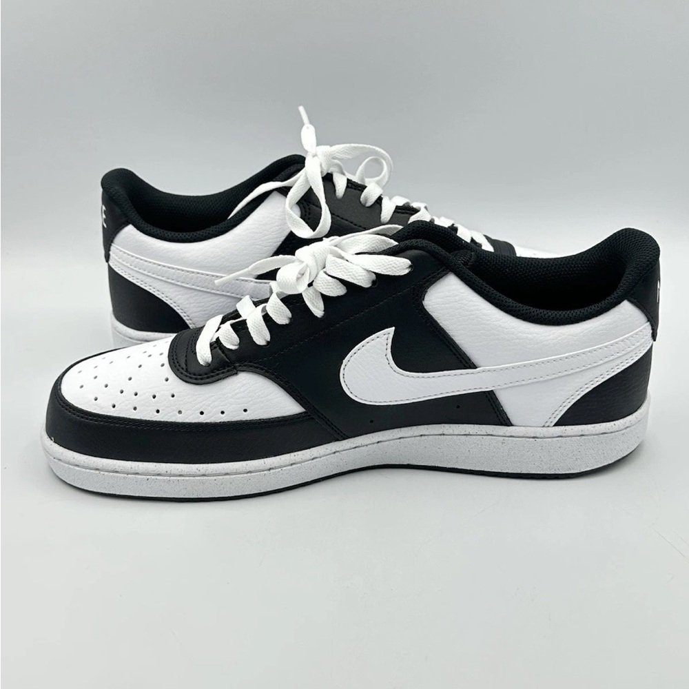 Men’s Nike Court Vision Low Tennis Shoes - Black White Panda HM9862-001 - Picture 3 of 10